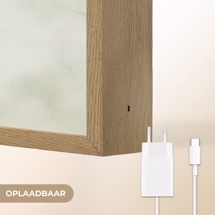 Groen - Marmer - Aders Light Box met batterij (Wandlamp) middel 907 -USP_websiteoplaadbaarNL