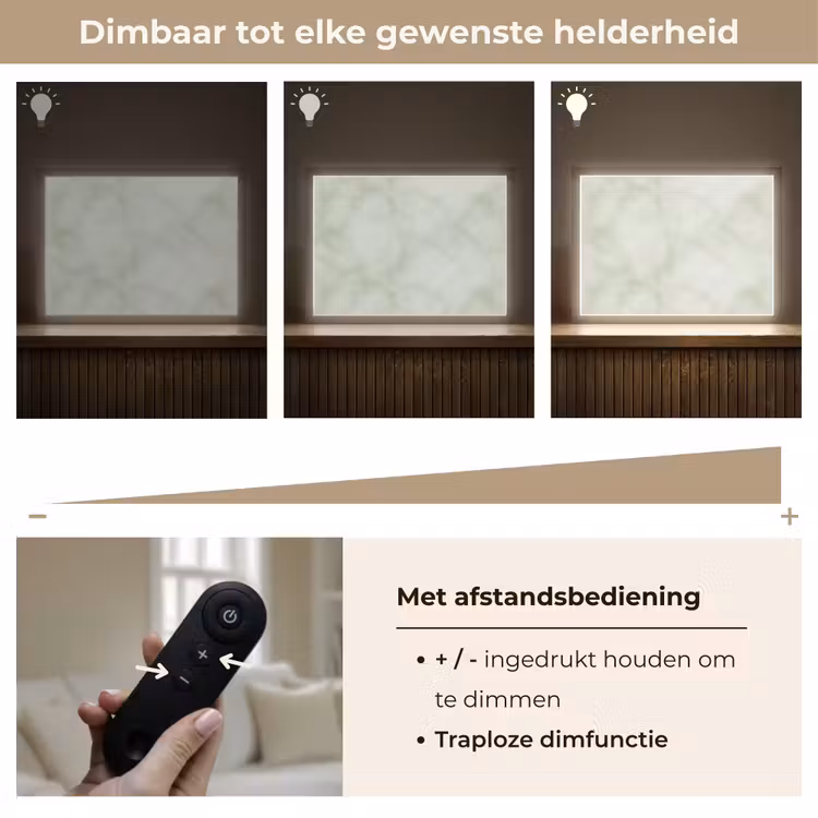 Groen - Marmer - Aders Light Box met batterij (Wandlamp) middel 907 -USP_dimbaarNL