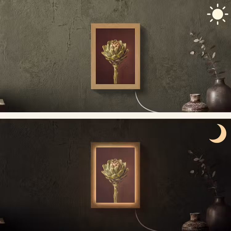 Lightbox - Wandlamp - Groente - Artisjok - Groen - Groente - Artisjok - Groen Light Box met kabel (Wandlamp) klein