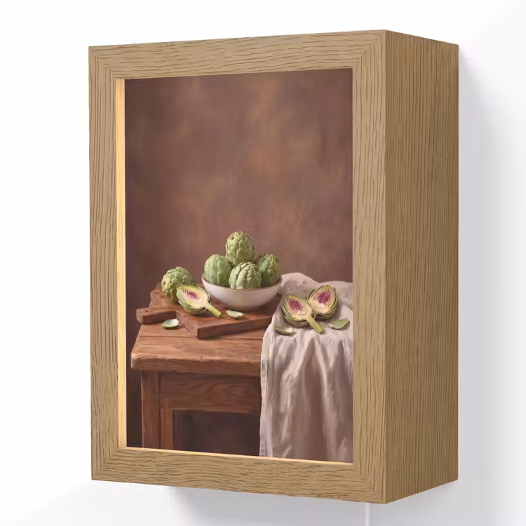 Lightbox - Wandlamp - Groenten - Artisjok - Keuken - Groenten - Artisjok - Keuken Light Box met kabel (Wandlamp) klein