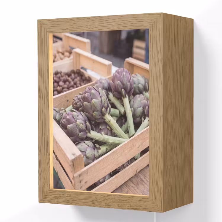 Lightbox - Wandlamp - Groenten - Markt - Vers - Groenten - Markt - Vers Light Box met kabel (Wandlamp) klein