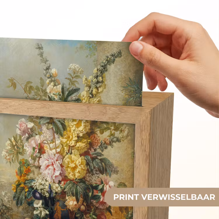 Grote vaas met bloemen - Josep Mirabent - Oude meesters Light Box met kabel (Wandlamp) klein -USP_websiteprintNL