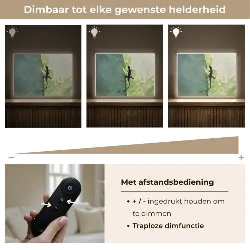 Hagedis - Blad - Nerven - Groen Light Box met batterij (Wandlamp) middel -USP_dimbaarNL