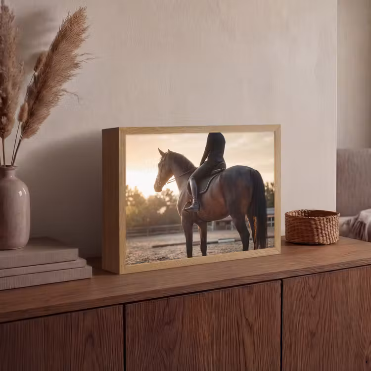 Harmonie - Ruiter - Zon Light Box met batterij (Wandlamp) middel -sfeer2