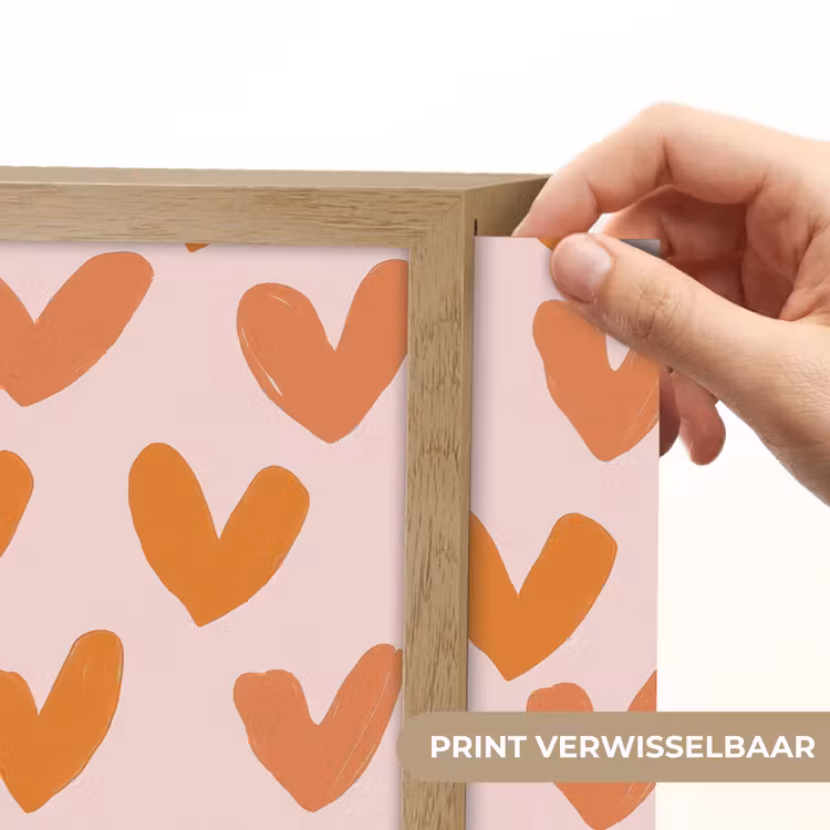 Hartjes - Getekend - Oranje Light Box met batterij (Wandlamp) middel 907 -USP_websiteprintNL