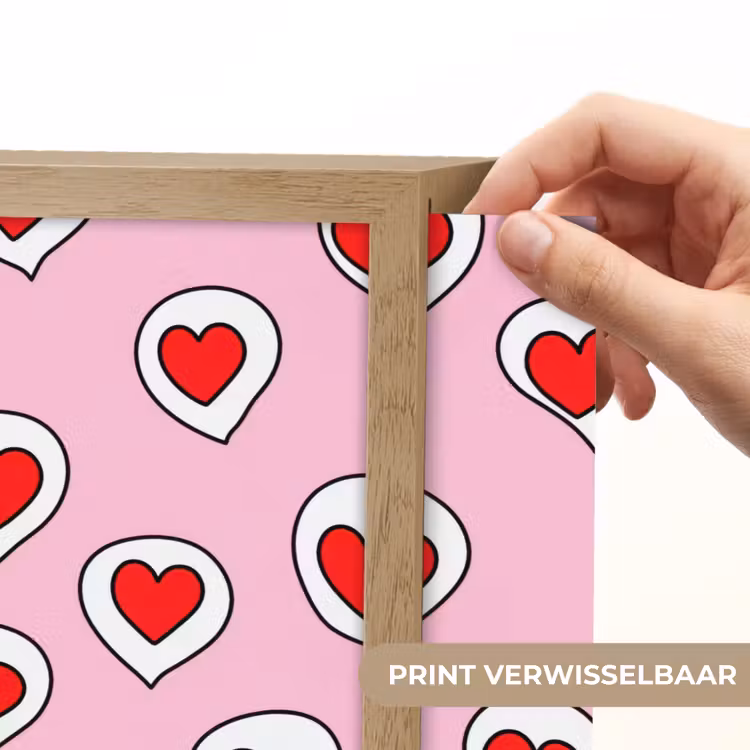 Hartjes - Patroon - Rood Light Box met batterij (Wandlamp) middel 907 -USP_websiteprintNL