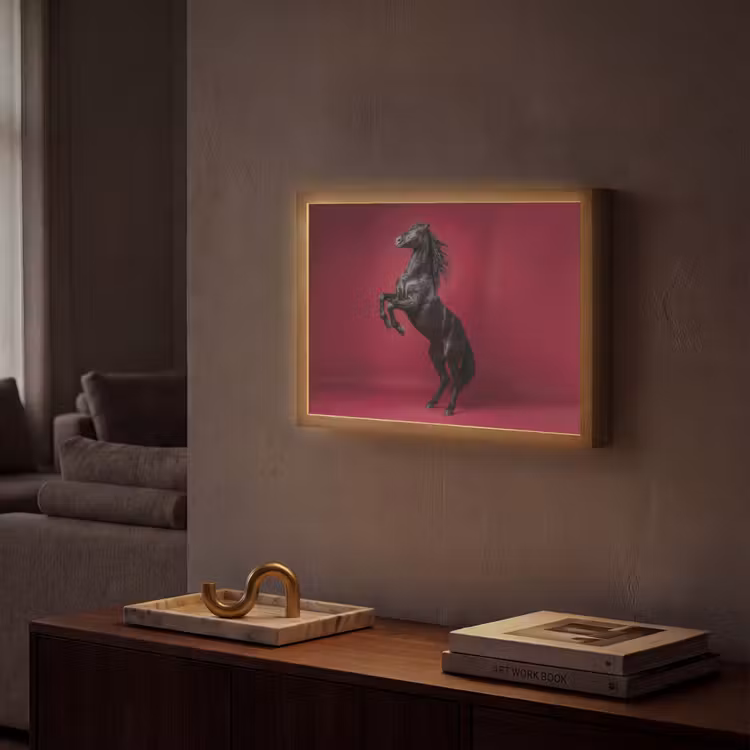 Hengst - Steigert - Rood Light Box met batterij (Wandlamp) middel -sfeer1