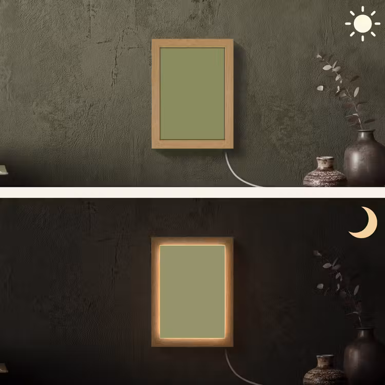Herbal - Matcha - Groen Light Box met kabel (Wandlamp) klein 929 -sfeer3