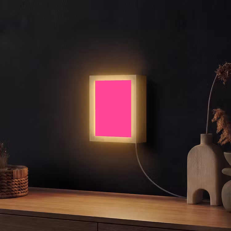 Hot - Fuchsia - Roze Light Box met kabel (Wandlamp) klein 929 -sfeer1