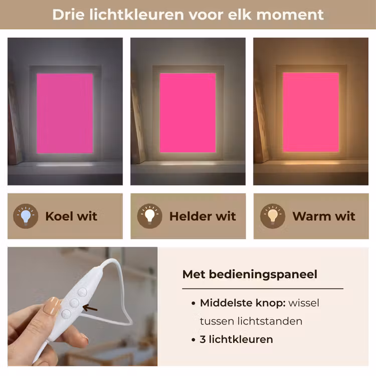 Hot - Fuchsia - Roze Light Box met kabel (Wandlamp) klein 929 -USP_lichtkleurNL
