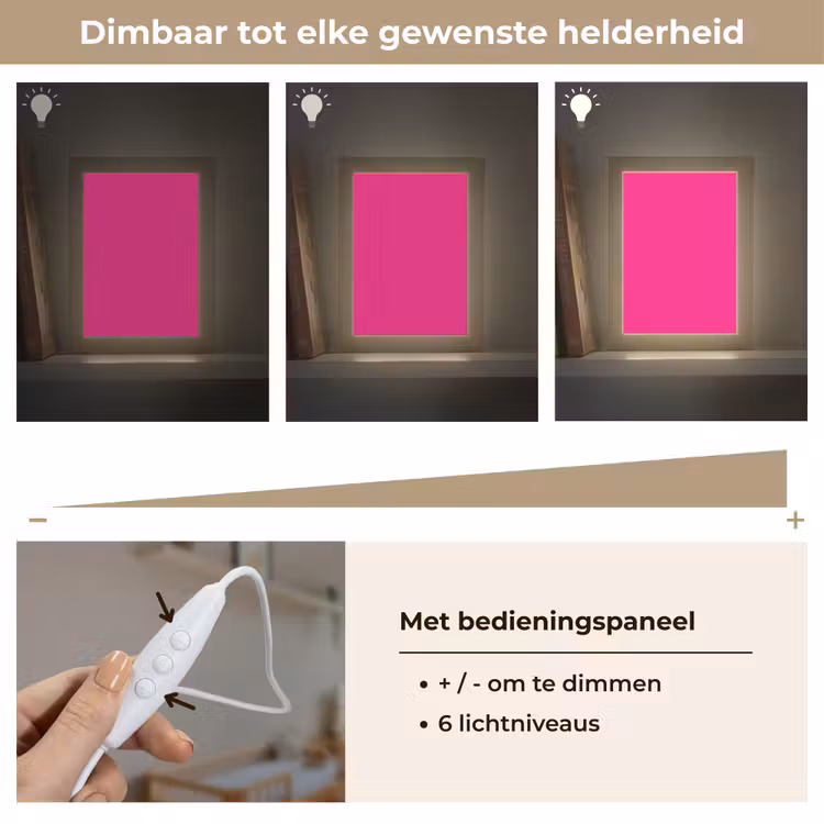 Hot - Fuchsia - Roze Light Box met kabel (Wandlamp) klein 929 -USP_dimbaarNL