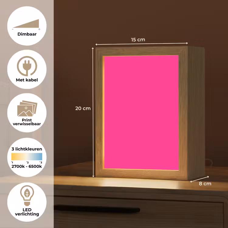 Hot - Fuchsia - Roze Light Box met kabel (Wandlamp) klein 929 -USP_websiteoverzichtNL