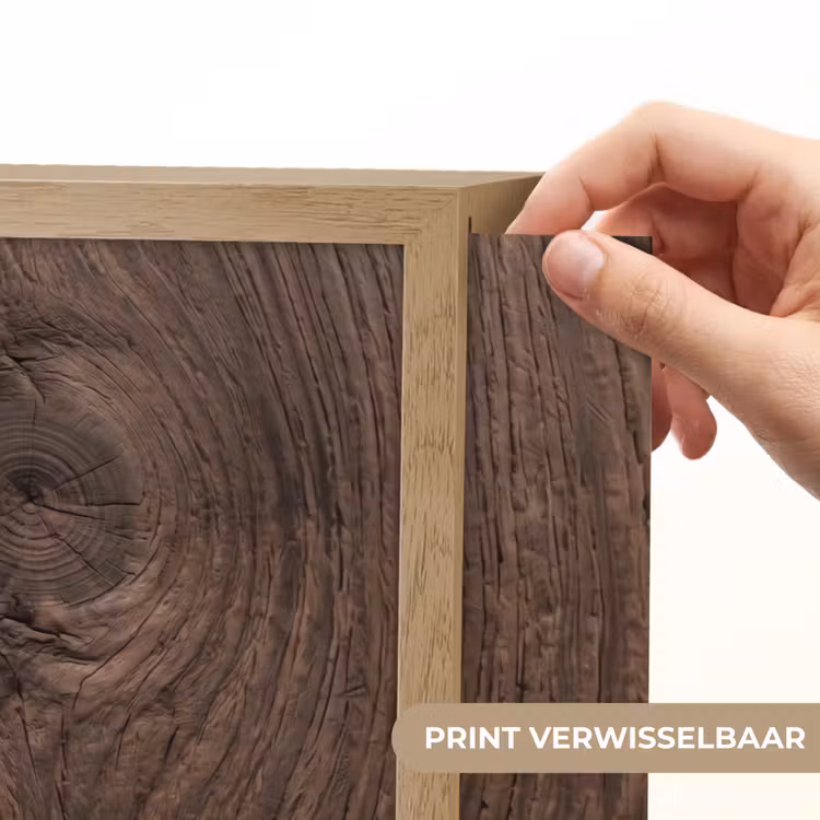Houtnerf - Textuur - Patroon - Bruin - Rustiek Light Box met batterij (Wandlamp) middel -USP_websiteprintNL