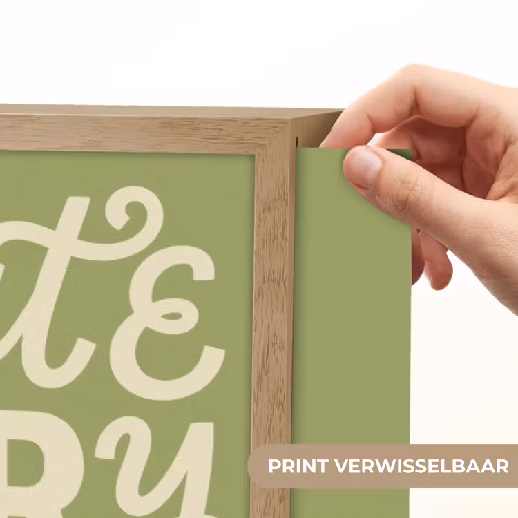 I hate everybody - Groen - Retro Light Box met batterij (Wandlamp) middel -USP_websiteprintNL