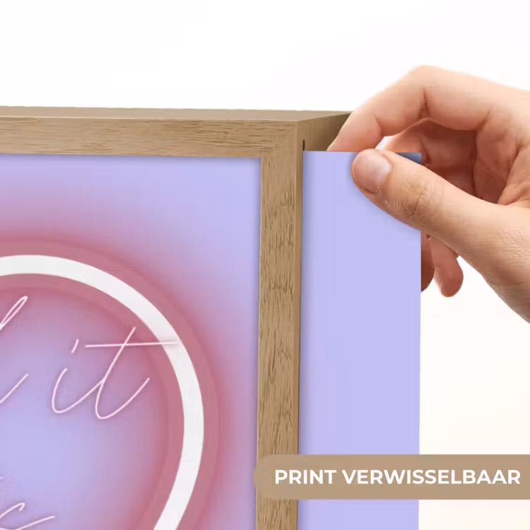 I liked it so it's mine - Neon hart - Paars Light Box met batterij (Wandlamp) middel -USP_websiteprintNL