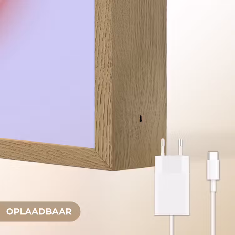I liked it so it's mine - Neon hart - Paars Light Box met batterij (Wandlamp) middel -USP_websiteoplaadbaarNL