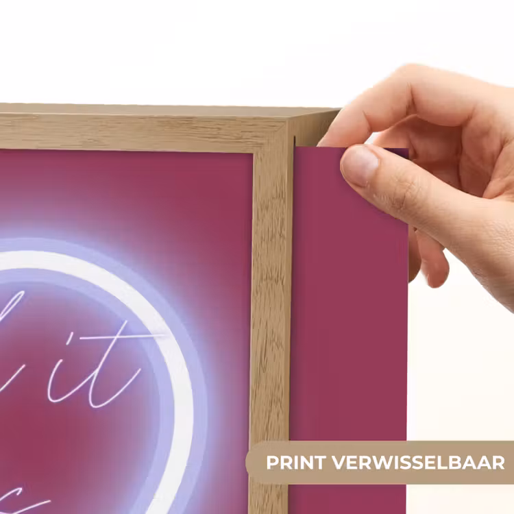 I liked it so it's mine - Neon hart - Roze Light Box met batterij (Wandlamp) middel -USP_websiteprintNL