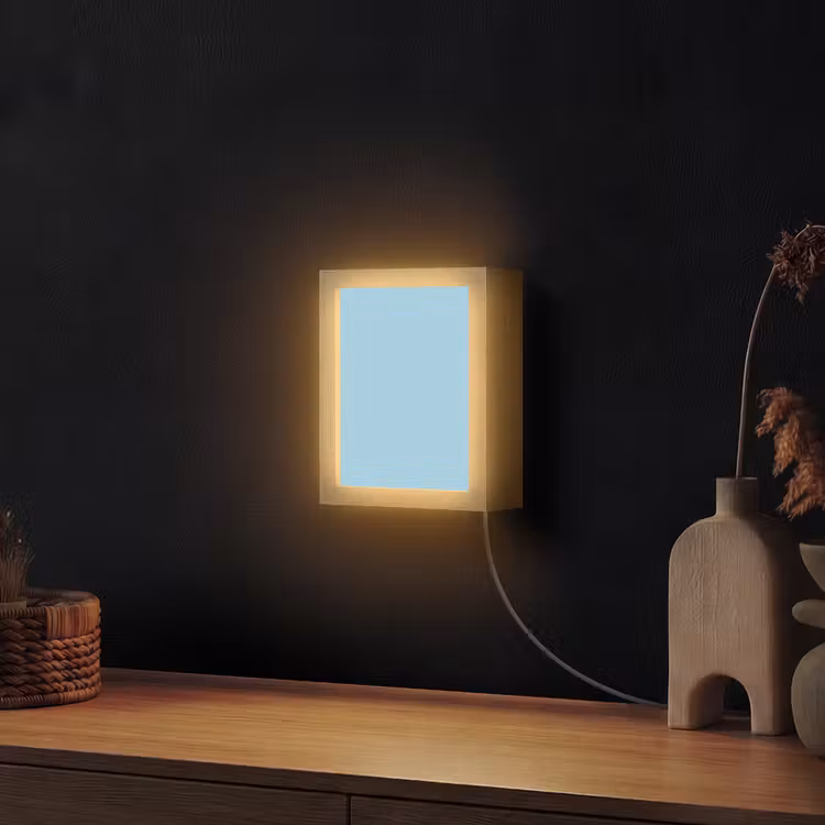 Ice - Blue - Blauw Light Box met kabel (Wandlamp) klein 929 -sfeer1