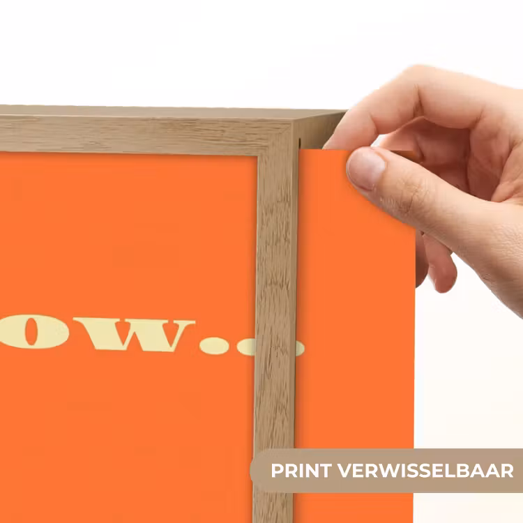If not now then when - Oranje - Geel - Levendig Light Box met batterij (Wandlamp) middel -USP_websiteprintNL
