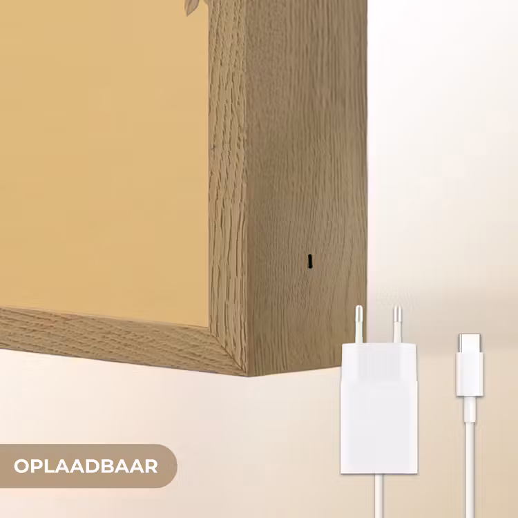 IJsvogels - Bloesem - Geel Light Box met batterij (Wandlamp) middel -USP_websiteoplaadbaarNL
