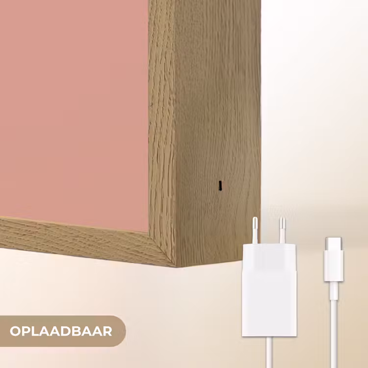 Illustratie - Bankje - Personen - Minimalistisch Light Box met batterij (Wandlamp) middel -USP_websiteoplaadbaarNL