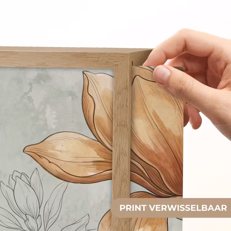 Illustratie - Bloemen - Groen Light Box met batterij (Wandlamp) middel -USP_websiteprintNL