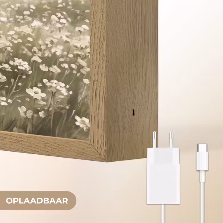 Illustratie - Landschap - Wit Light Box met batterij (Wandlamp) middel -USP_websiteoplaadbaarNL