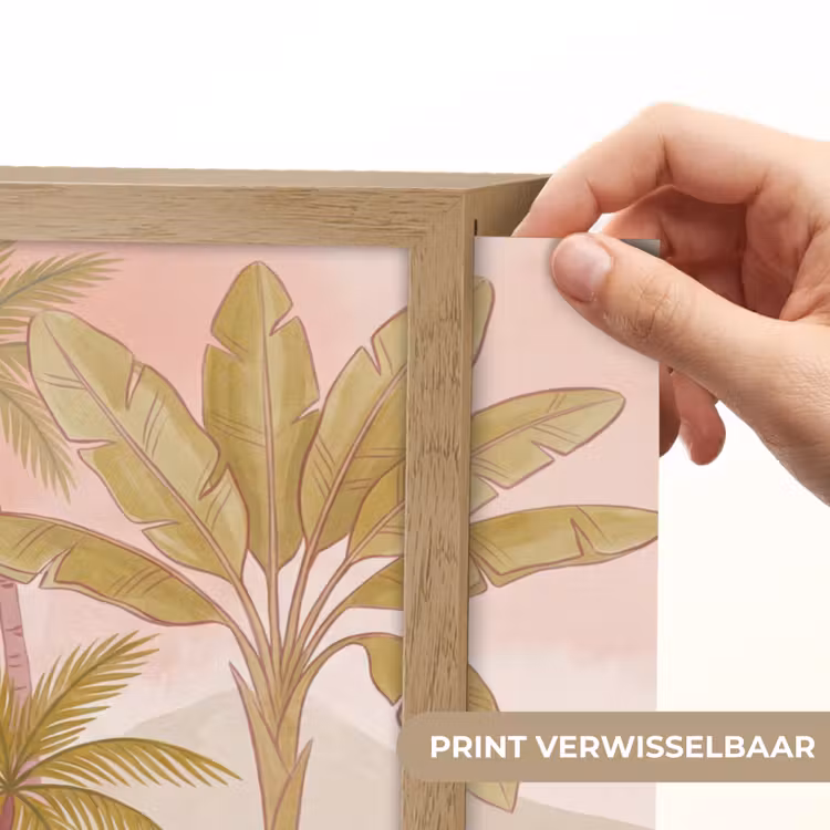 Illustratie - Palmbomen - Kleurrijk Light Box met batterij (Wandlamp) middel -USP_websiteprintNL