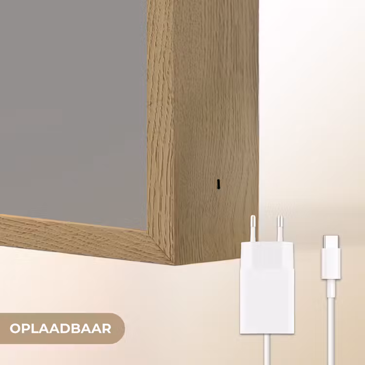 Illustratie - Vogels - Abstract - Roze Light Box met batterij (Wandlamp) middel -USP_websiteoplaadbaarNL
