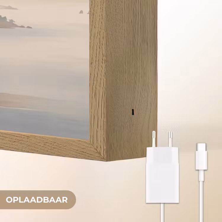 Japans - Landschap - Beige Light Box met batterij (Wandlamp) middel -USP_websiteoplaadbaarNL