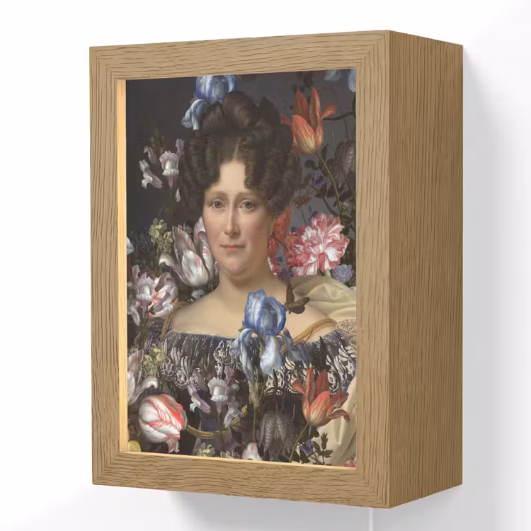 Johanna Henriette Engelen - Dubois Drahonet - Bloemen Light Box met kabel (Wandlamp) klein -3d