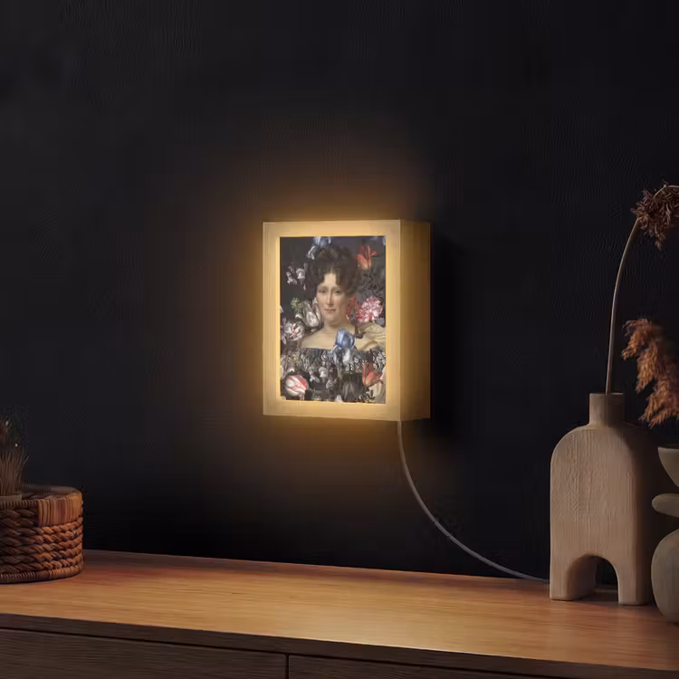 Johanna Henriette Engelen - Dubois Drahonet - Bloemen Light Box met kabel (Wandlamp) klein -sfeer1