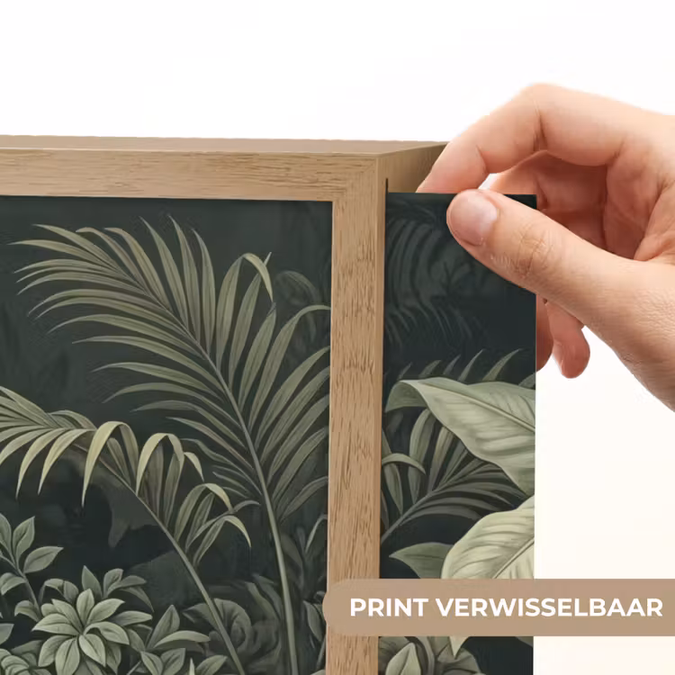 Jungle - Bladeren - Botanisch - Groen Light Box met batterij (Wandlamp) middel -USP_websiteprintNL