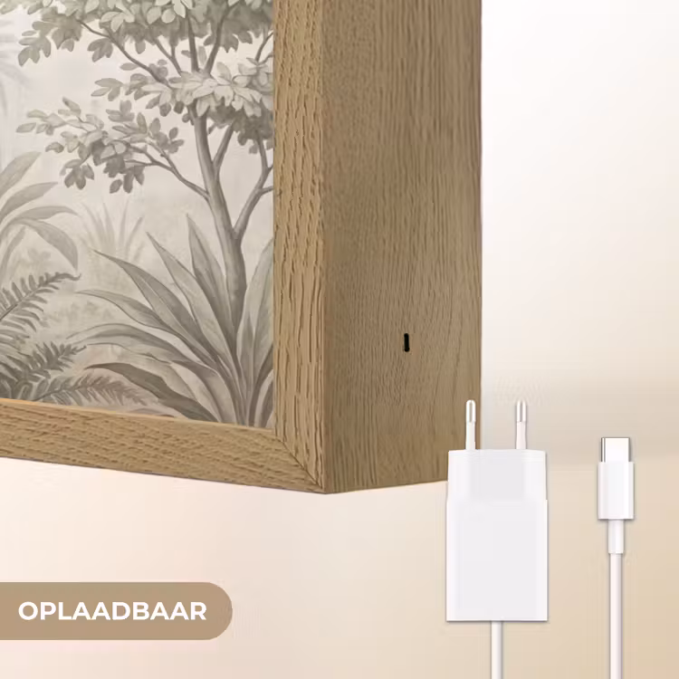 Jungle - Palmbomen - Natuur Light Box met batterij (Wandlamp) middel -USP_websiteoplaadbaarNL