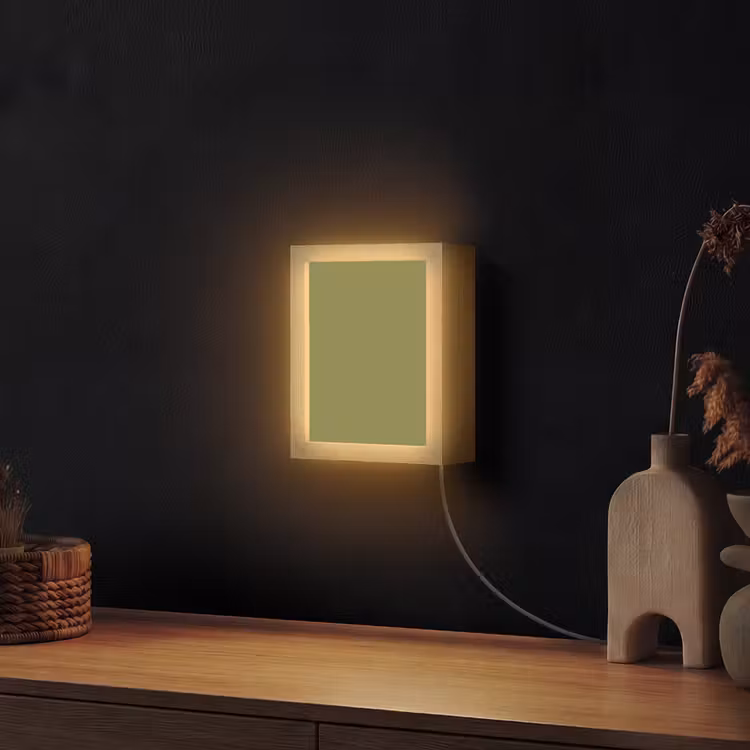Juniper - Groen - Organisch Light Box met kabel (Wandlamp) klein 929 -sfeer1