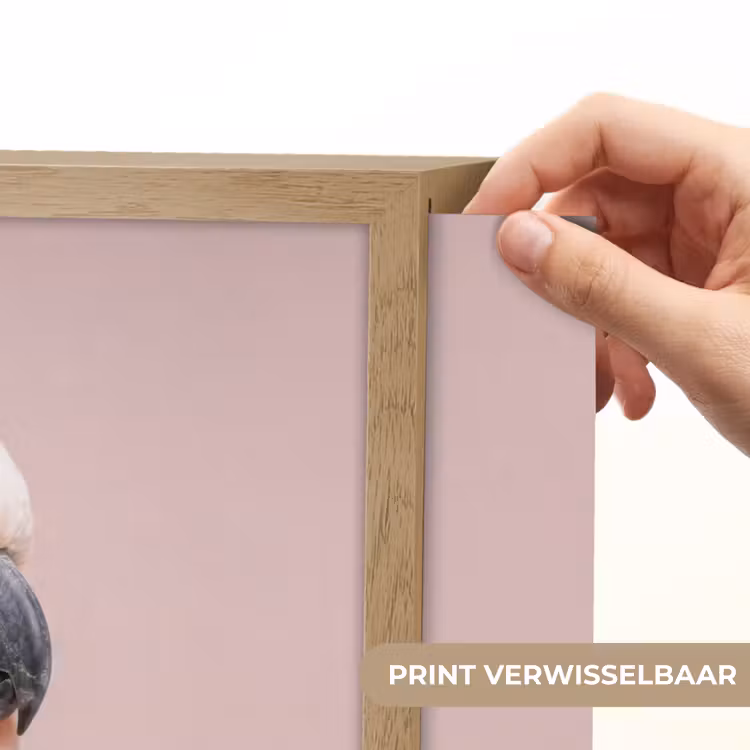 Kaketoe - Portret - Roze Light Box met batterij (Wandlamp) middel -USP_websiteprintNL