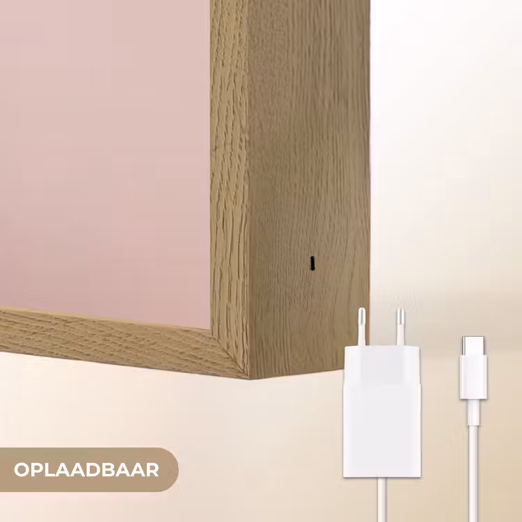 Kaketoe - Portret - Roze Light Box met batterij (Wandlamp) middel -USP_websiteoplaadbaarNL