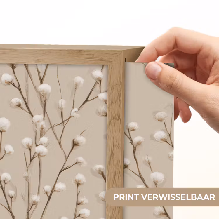Katoen - Natuur - Taupe Light Box met batterij (Wandlamp) middel 907 -USP_websiteprintNL