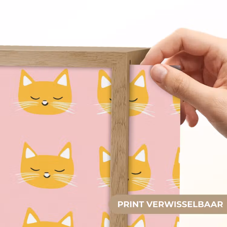 Katten - Patroon - Roze Light Box met batterij (Wandlamp) middel 907 -USP_websiteprintNL