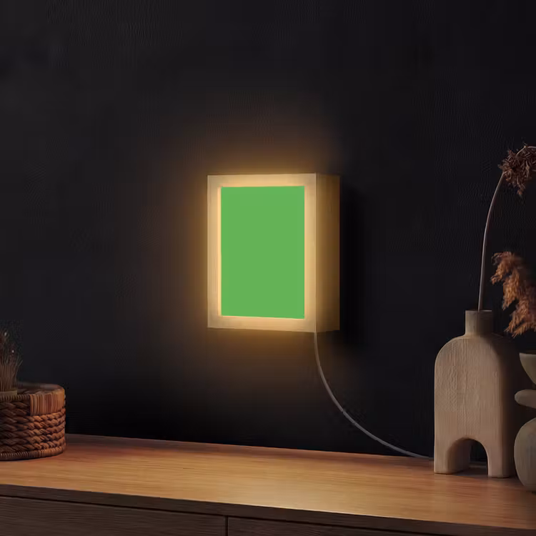 Kelly - Green - Groen Light Box met kabel (Wandlamp) klein 929 -sfeer1