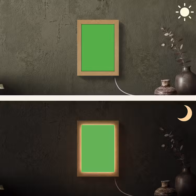 Kelly - Green - Groen Light Box met kabel (Wandlamp) klein 929 -sfeer3