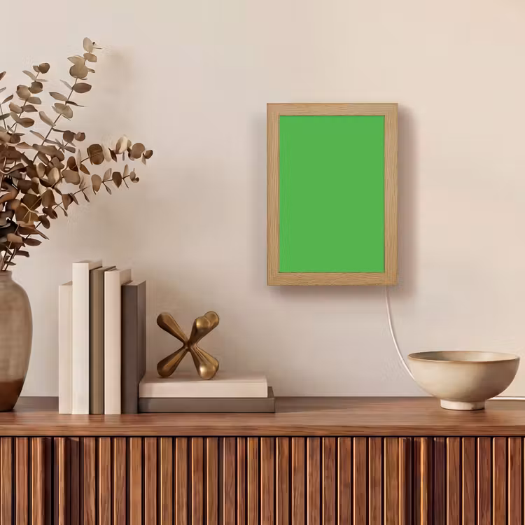 Kelly - Green - Groen Light Box met kabel (Wandlamp) klein 929 -sfeer2