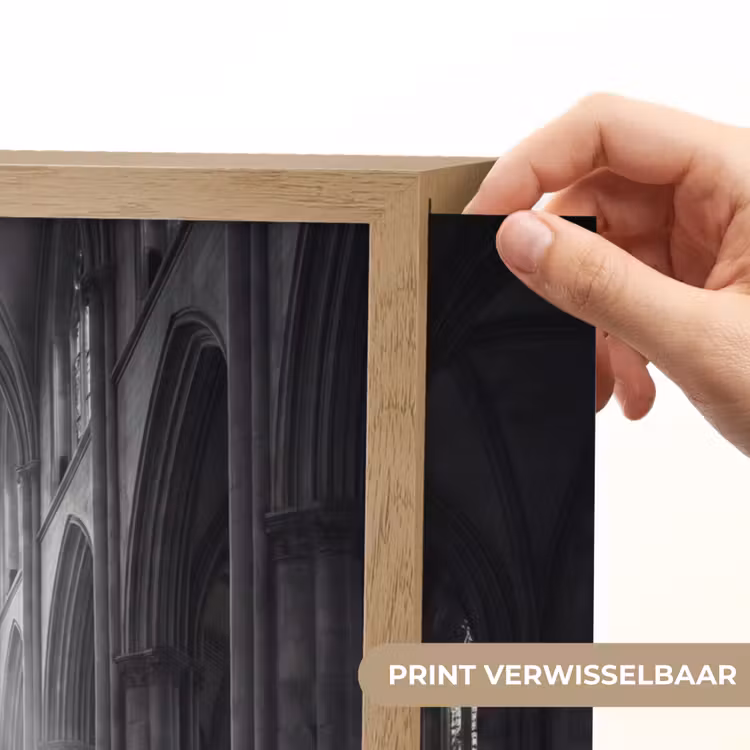 Kerk - Interieur - Lichtstralen - Architectuur - Klassiek Light Box met batterij (Wandlamp) middel -USP_websiteprintNL