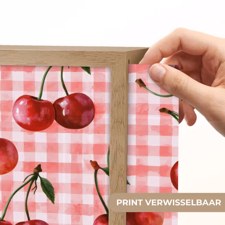 Kersen - Blokken - Rood Light Box met batterij (Wandlamp) middel 907 -USP_websiteprintNL