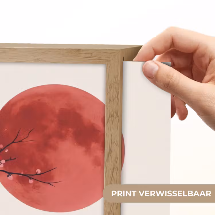 Kersenbloesem - Oosters - Rood Light Box met batterij (Wandlamp) middel -USP_websiteprintNL