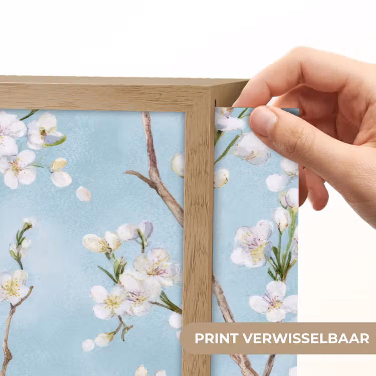 Kersenbloesem - Textuur - Blauw Light Box met batterij (Wandlamp) middel 907 -USP_websiteprintNL