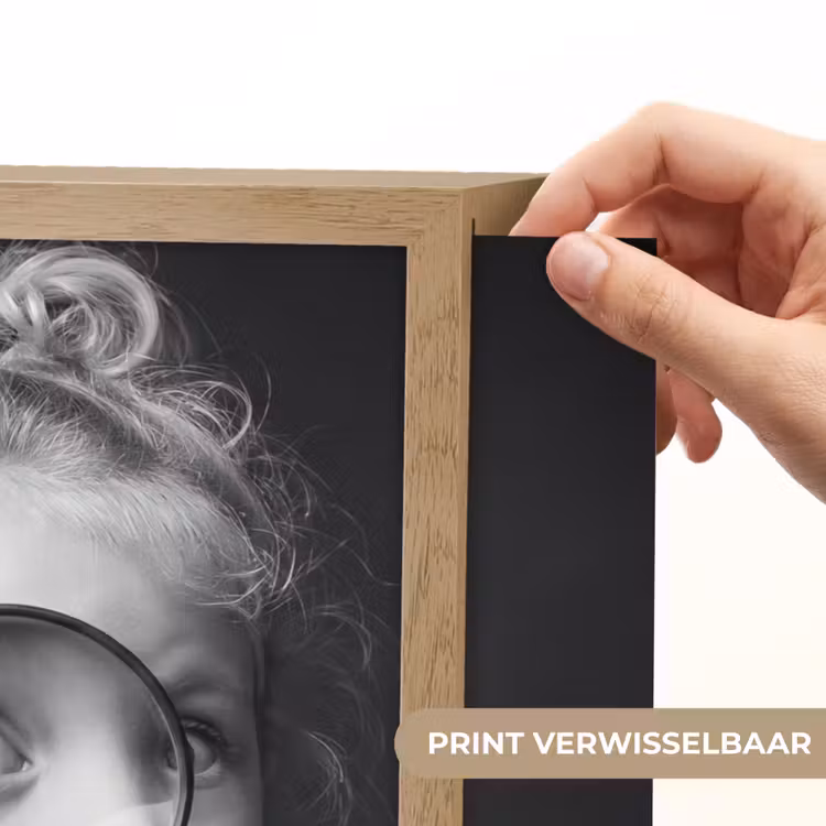 Kind - Vergrootglas - Portret - Zwart-wit Light Box met batterij (Wandlamp) middel -USP_websiteprintNL