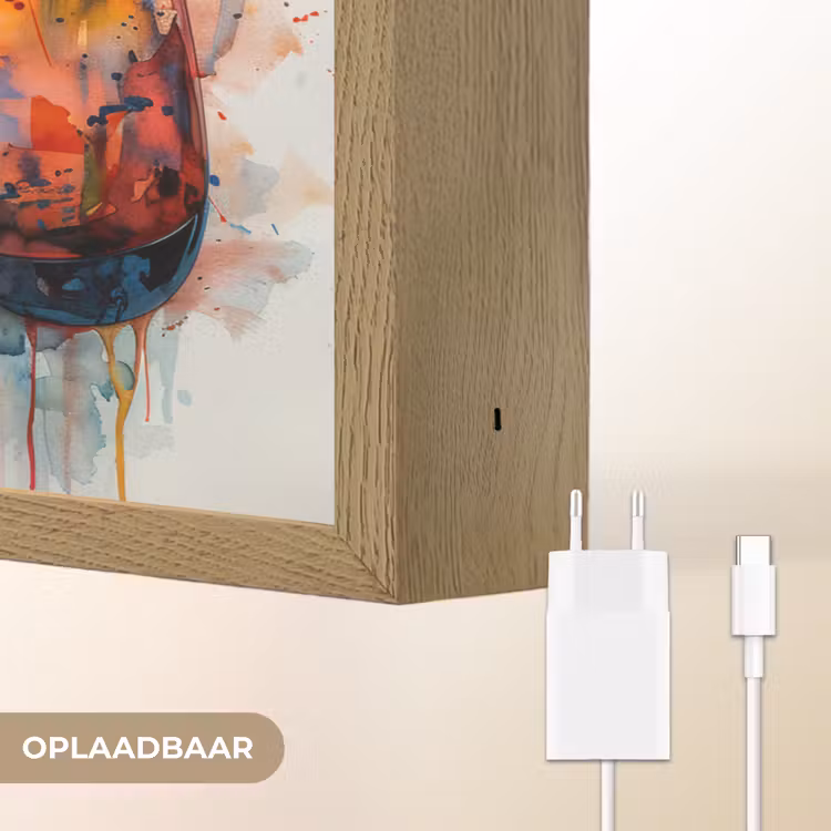 Kinder- en tiener kamer - Gaming - Game controller Light Box met batterij (Wandlamp) middel -USP_websiteoplaadbaarNL