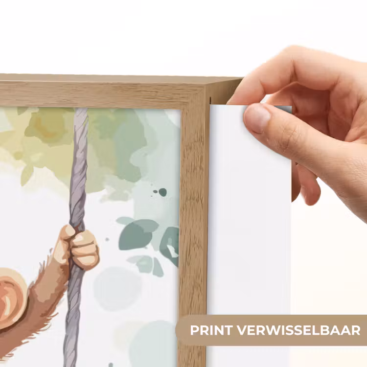 Aap - Dier - Kinderen - Jungle Light Box met batterij (Wandlamp kind) middel -USP_websiteprintNL