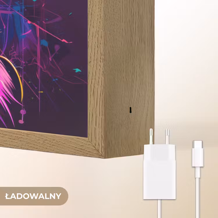 Aap - Koptelefoon - Muziek - Kleurrijk Light Box met batterij (Wandlamp kind) middel -USP_websiteoplaadbaarNL